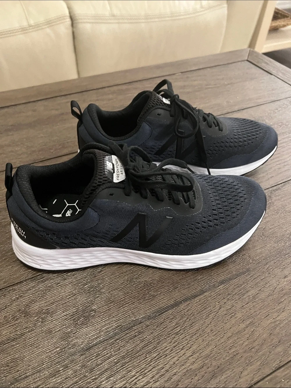 New Balance Women’s Slate blue/grey and White Knit Running Sneakers